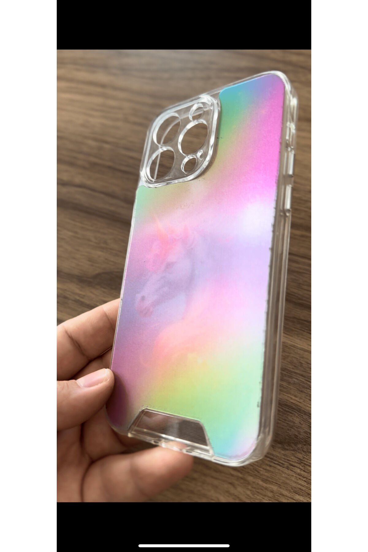 İphone 14 Uyumlu Hareketli Kapak 3 Boyutlu  Slikon Kapak ( Türkiye’de İlk )Unicorn Desenli Kılıf