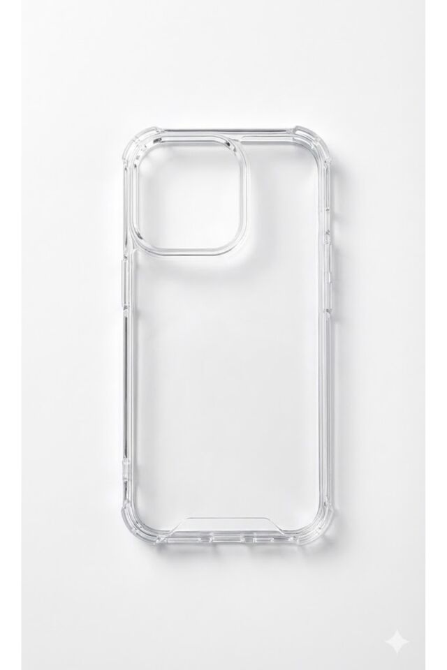 İphone 16 Pro Max Korumalı Kılıf Şeffaf Arkası Sert Yanları Yumuşak Antişok Kapak