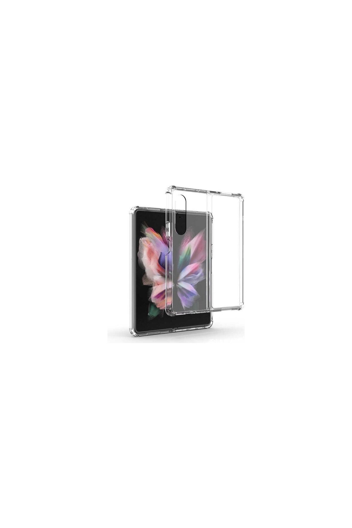 Samsung Galaxy Z Fold 3 Uyumlu Kılıf Darbe Emici Anti Shock Arka Kapak Şeffaf