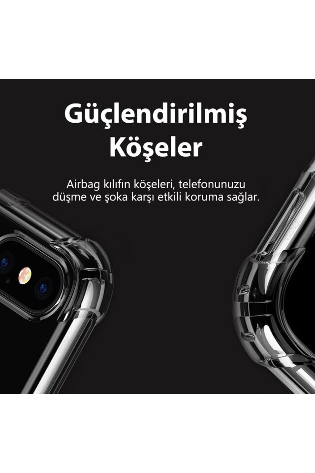 Oppo A5 2020 Kılıf Antishock Köşe Korumalı Darbe Emici Şeffar Sert Silikon Şeffaf