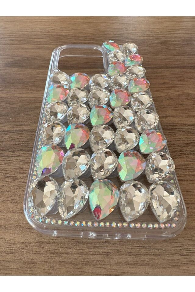 Samsug Galaxy S23fe Uyumlu Kristal Taşlı Slikon Kılıf (HANDMADE)