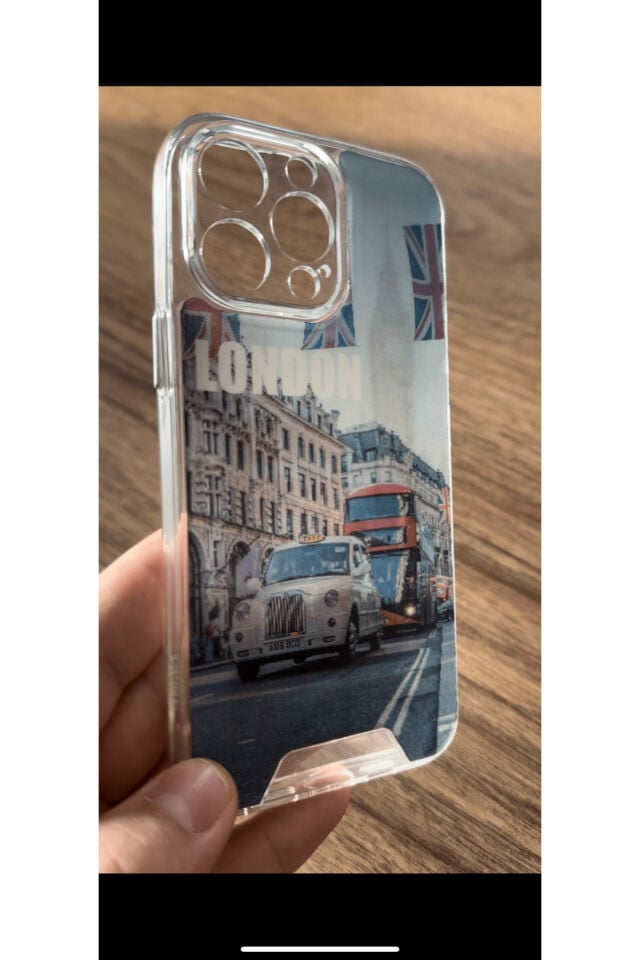 İphone  12 Promax Uyumlu Hareketli Kapak 3 Boyutlu  Slikon Kapak ( Türkiye’de İlk ) Londra Kılıf