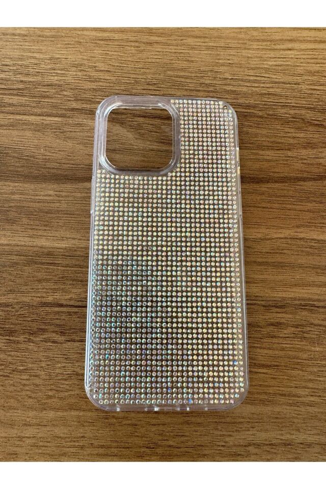 İphone 15 Pro Uyumlu Diadmond Taşlı Slikon Kılıf (Handmade) Janjan
