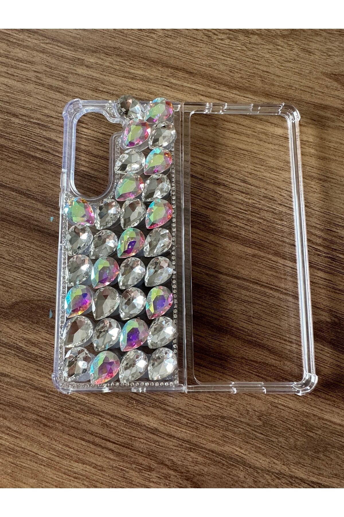 Samsung Galaxy Uyumlu Fold 6 kristal taşlı telefon kılıfı