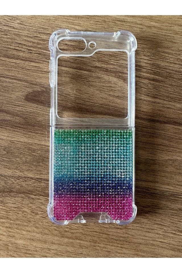 Samsung Galaxy Flip 5 Uyumlu diamond taşlı kapak korumalı
