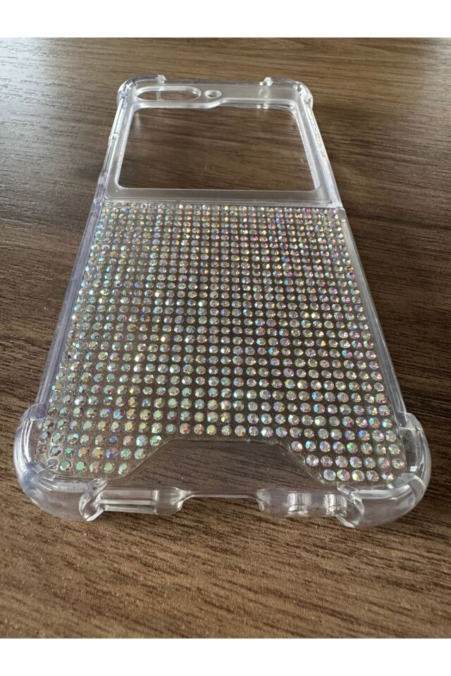 Samsung Galaxy Flip 6 Uyumlu diamonds taşlı kapak korumalı