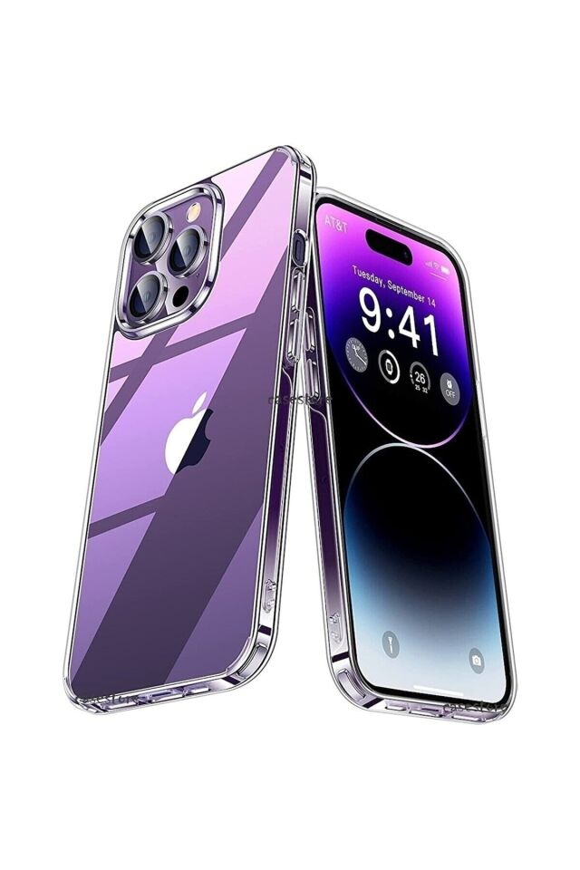 Iphone 14 Pro Max Anti Shock Köşe Ve Kamera Çıkıntılı Şeffaf Kılıf A Kalite Şeffaf