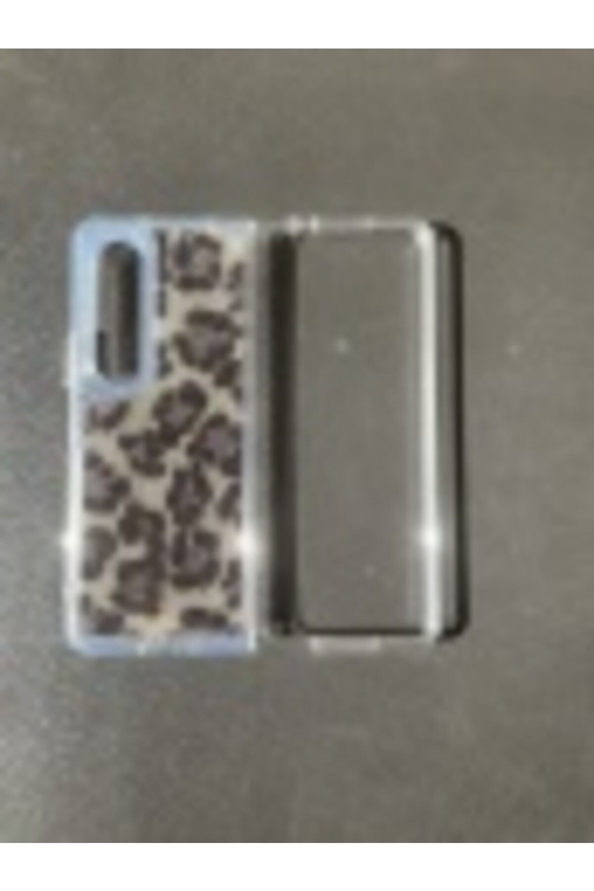 Galaxy Z Fold 3 Diamonds Taşlı Uyumlu   Kılıf Siyah Leopar