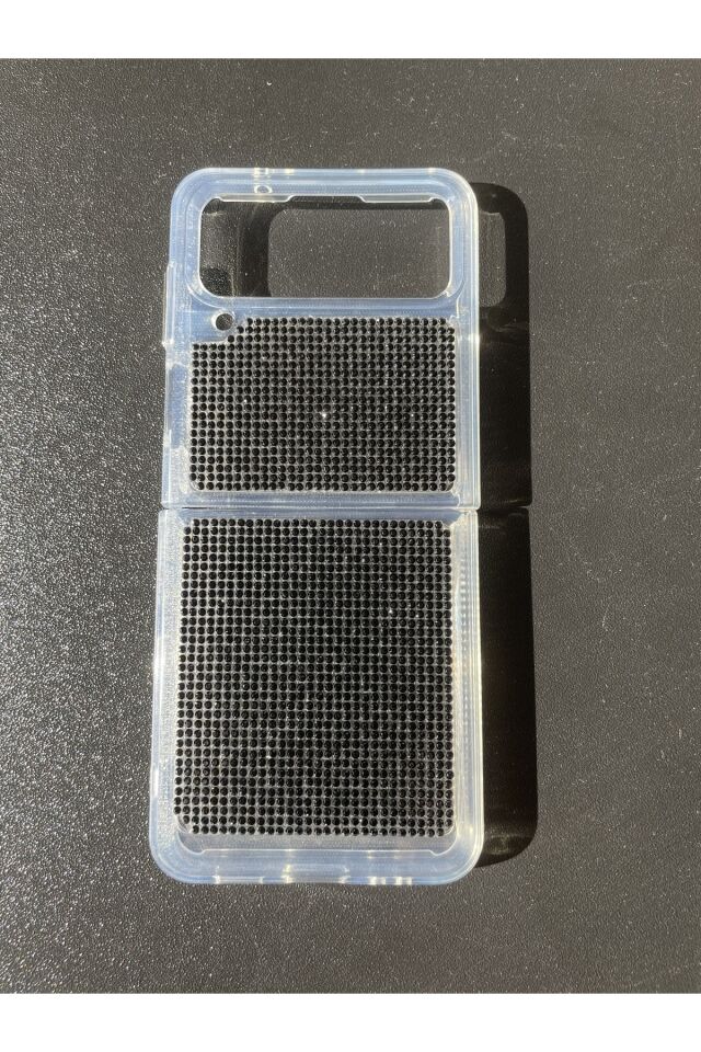 Samsung Galaxy Z Flip 3 Uyumlu Diamonds Taşlı Kılıf Siyah