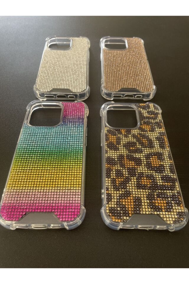 Diamond Taşlı Kokoş Kılıf Iphone 14 Uyumlu Gold
