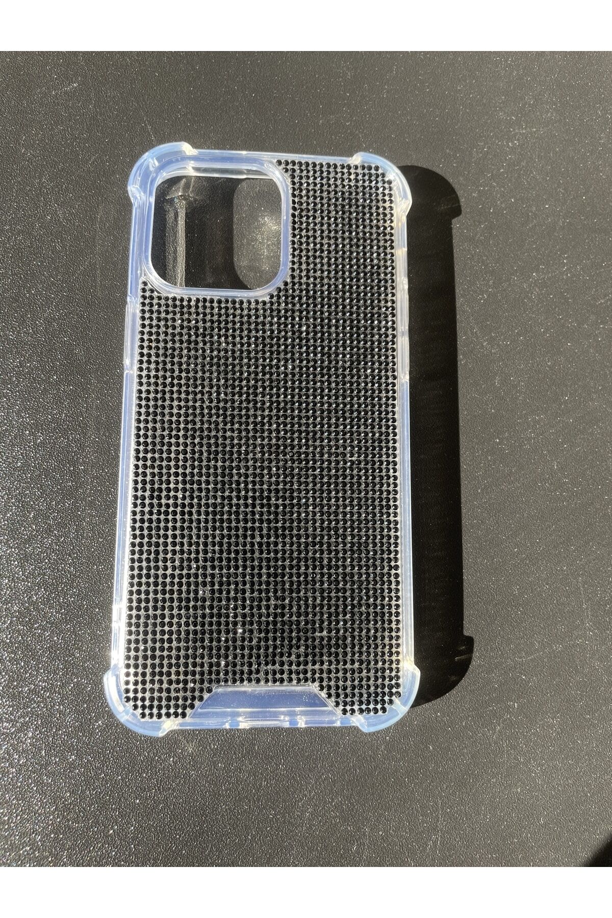 Diamond Taşlı Kokoş Kılıf Iphone 14 Pro Siyah