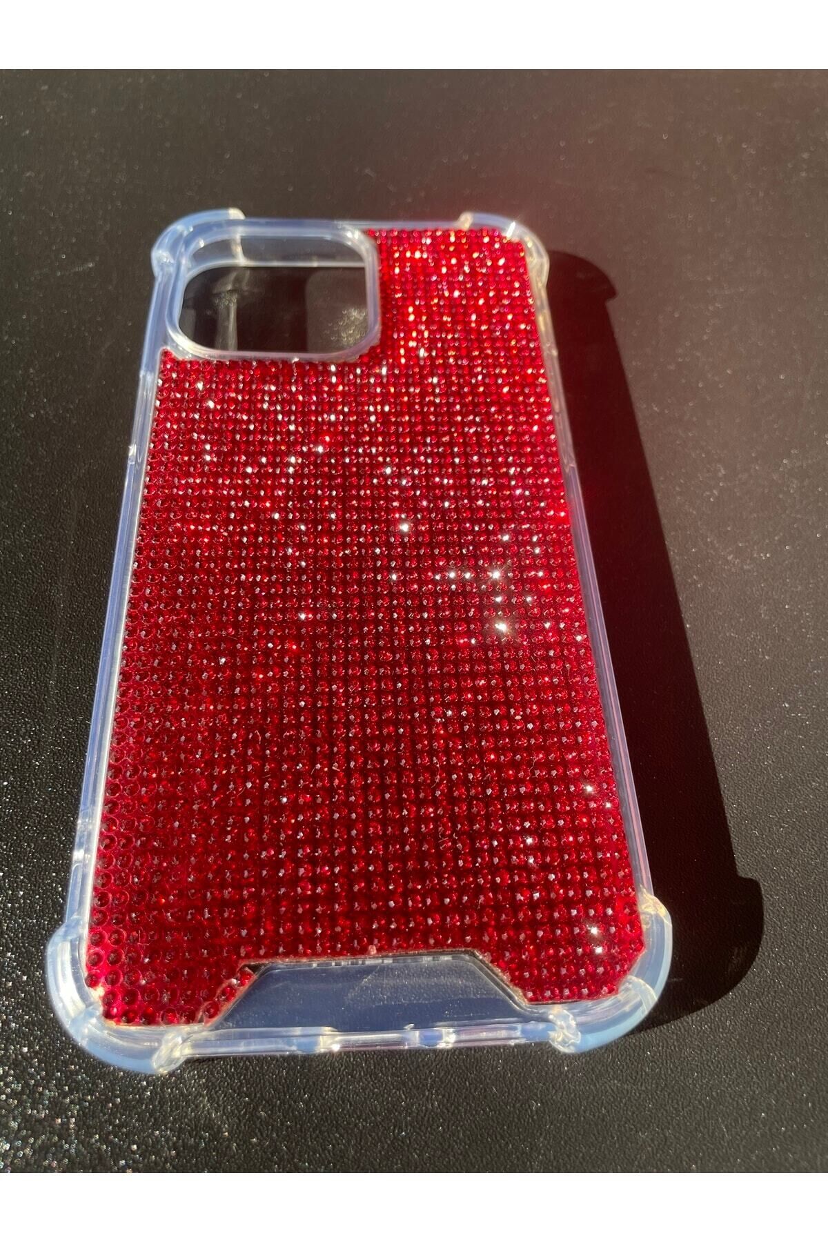 Diamond Taşlı Kokoş Kılıf Iphone 14 Promax Kırmızı