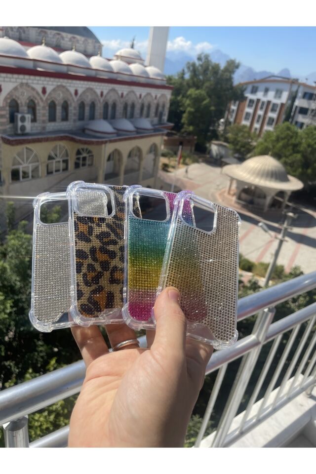 Diamond Taşlı Kokoş Kılıf Iphone 14 Promax Karışık