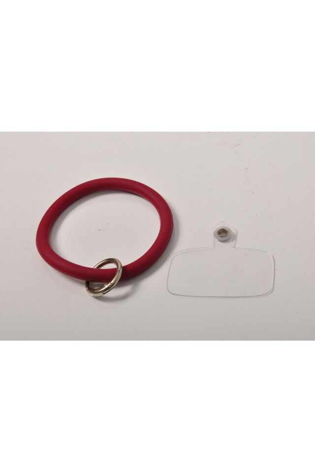 Halka Telefon Charmı Bordo
