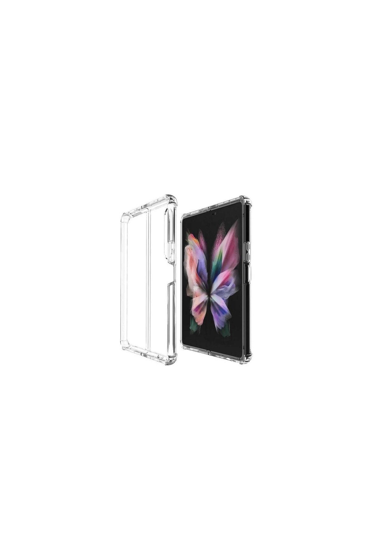 Samsung Galaxy Z Fold 4 Kılıf Ultra Korumalı Şeffaf Antishock Silikon Şeffaf