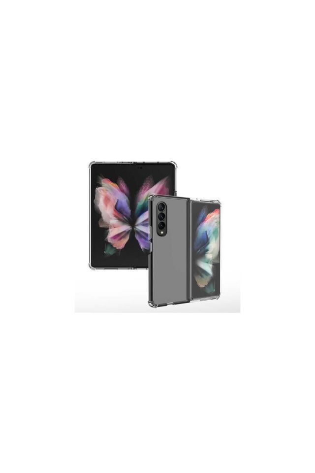 Samsung Galaxy Z Fold 4 Kılıf Ultra Korumalı Şeffaf Antishock Silikon Şeffaf