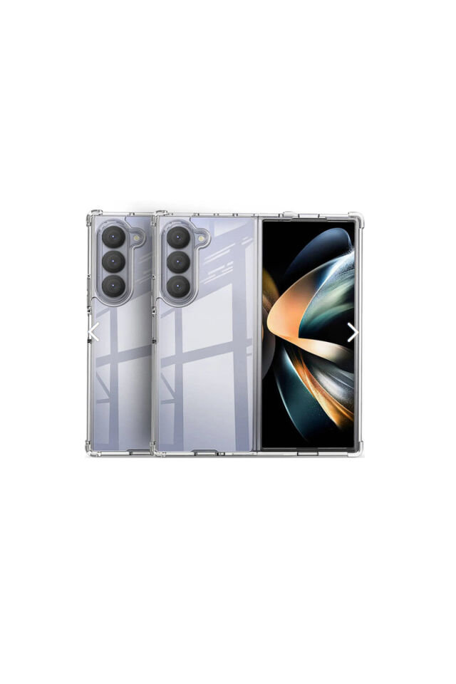 Samsung Galaxy Z Fold 6 Kılıf Ultra Korumalı Şeffaf Antishock Silikon Şeffaf