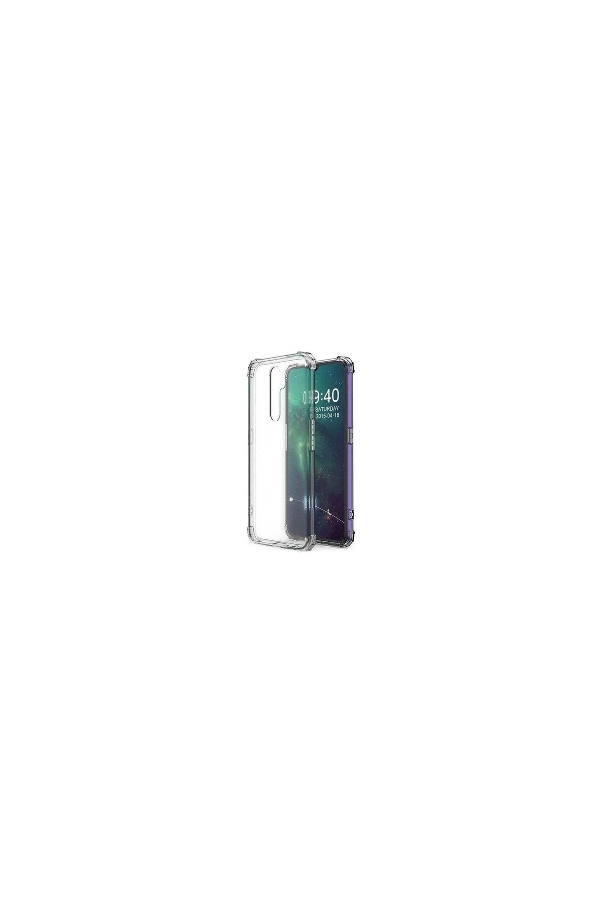 Oppo A5 2020 Kılıf Antishock Köşe Korumalı Darbe Emici Şeffar Sert Silikon Şeffaf Şeffaf