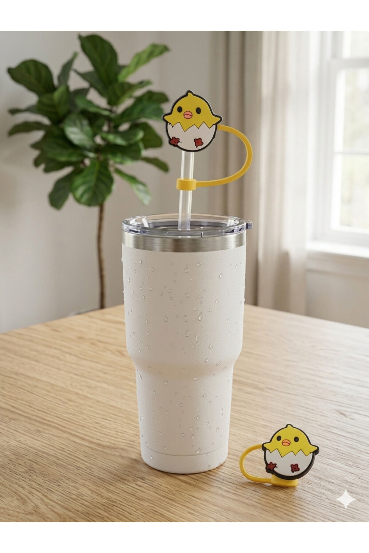Stnly Quencher Termos İçin Silikon Pipet Tıpası Kapağı Toz Geçirmez Kapak Şekilli Pipet Başlığı Civciv