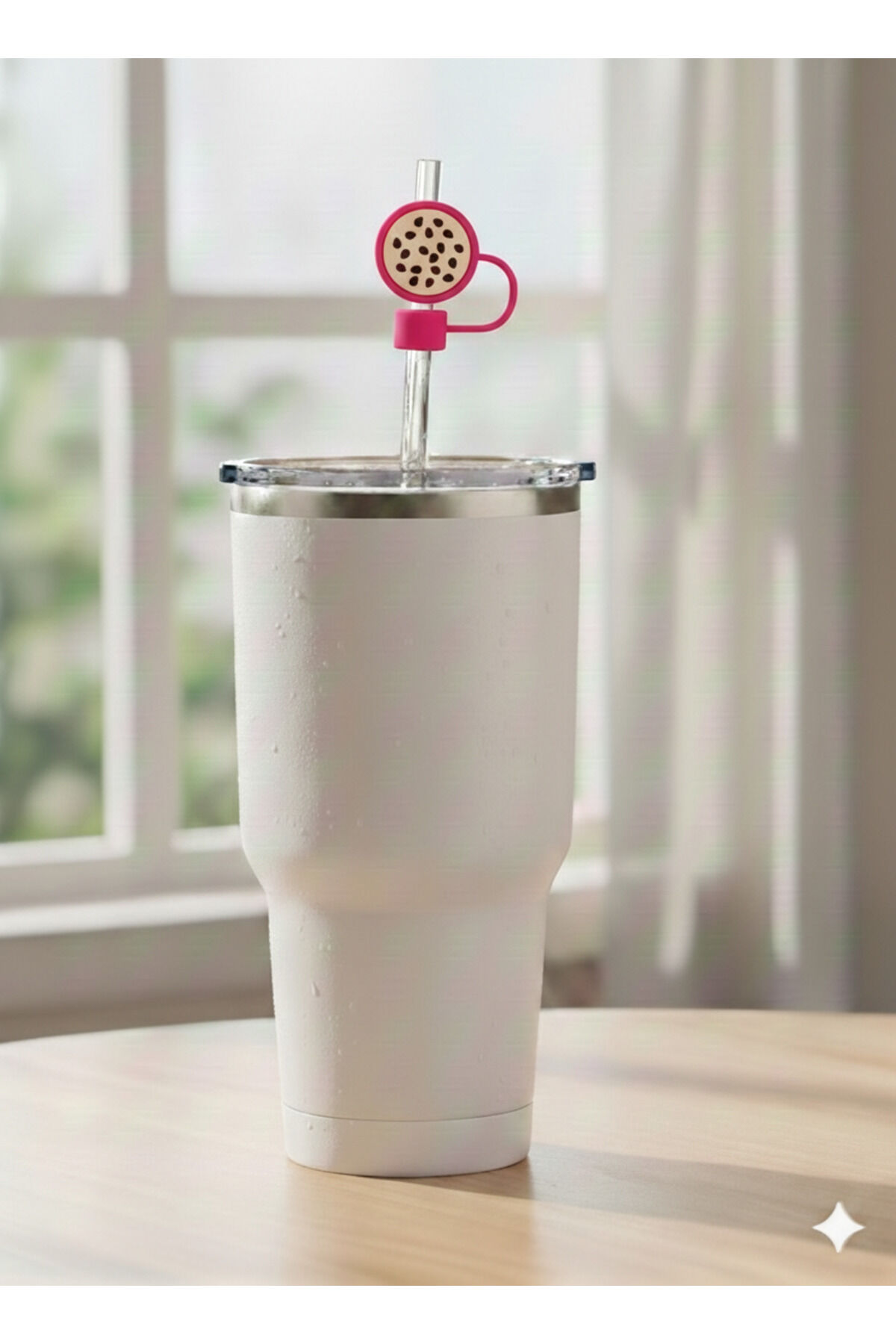 Stnly Quencher Termos İçin Silikon Pipet Tıpası Kapağı Toz Geçirmez Kapak Şekilli Pipet Başlığı Nar