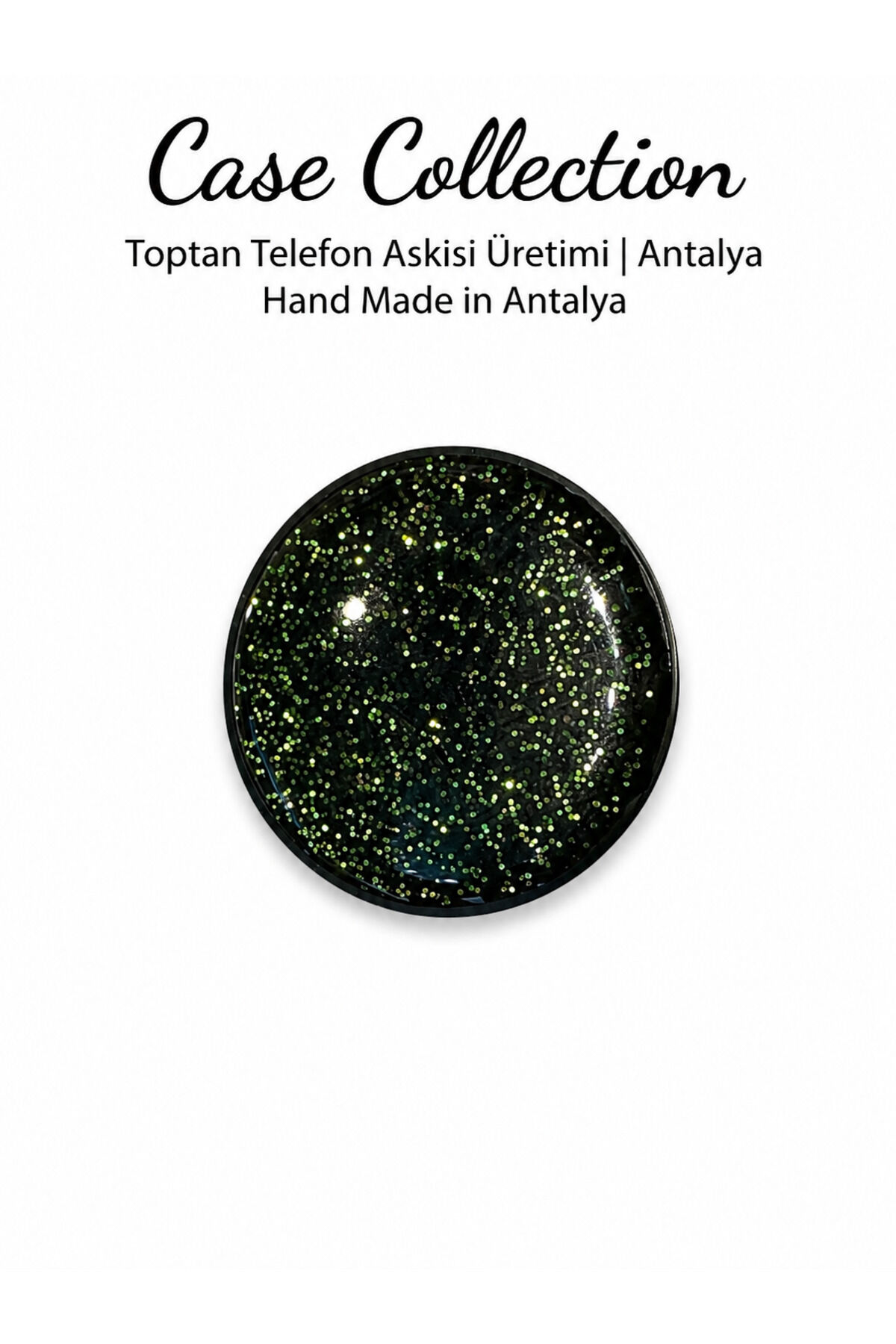 Renkli Simli Epoksi Popsocket Telefon Tutucu – Tüm Telefonlarla Uyumlu Haki