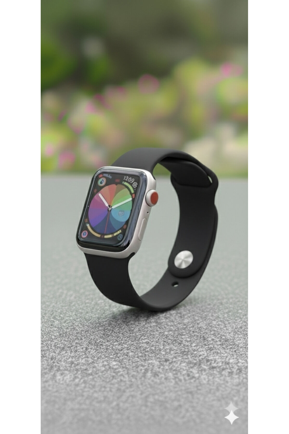 Apple Watch Uyumlu Seri 38mm/40mm/41mm/10.ve11.seri 42mm - Küçük Ekranlı Saatler İçin Siyah