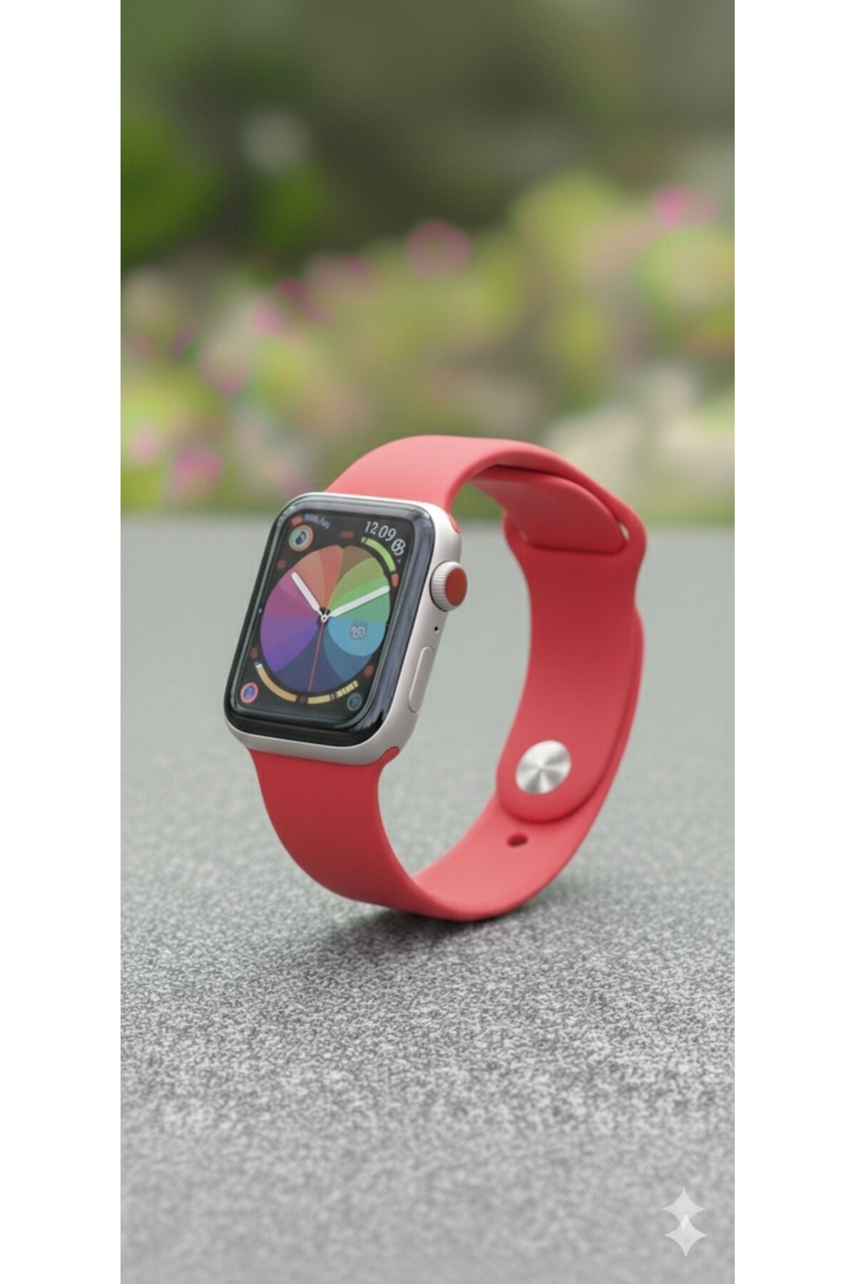 Apple Watch Uyumlu Seri 38mm/40mm/41mm/10.ve11.seri 42mm - Küçük Ekranlı Saatler İçin Kırmızı