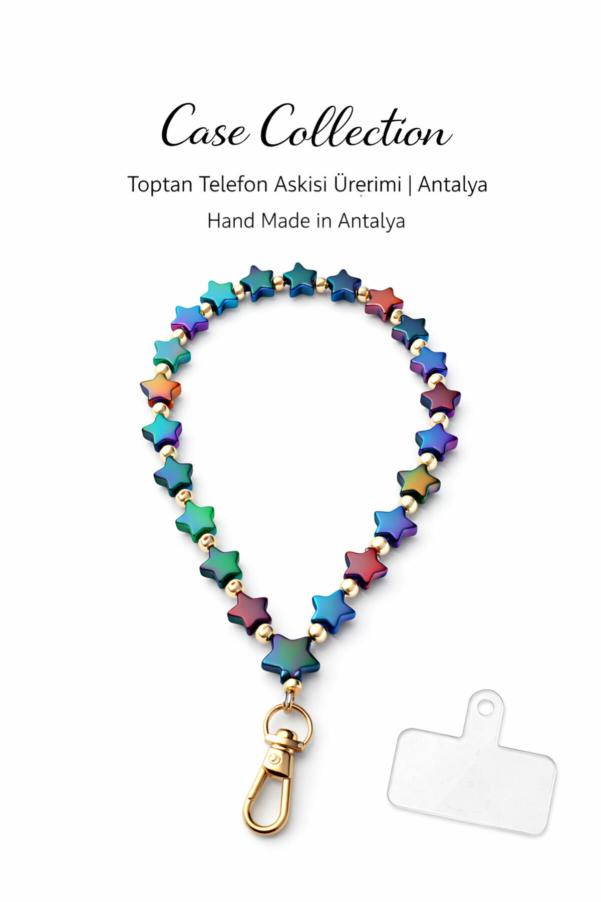 Telefon Askısı Telefon İpi Boncuklu Charm İncili Bileklik Aparatlı Kullanım Tüm Modellere Uygundur Kaplumbağa