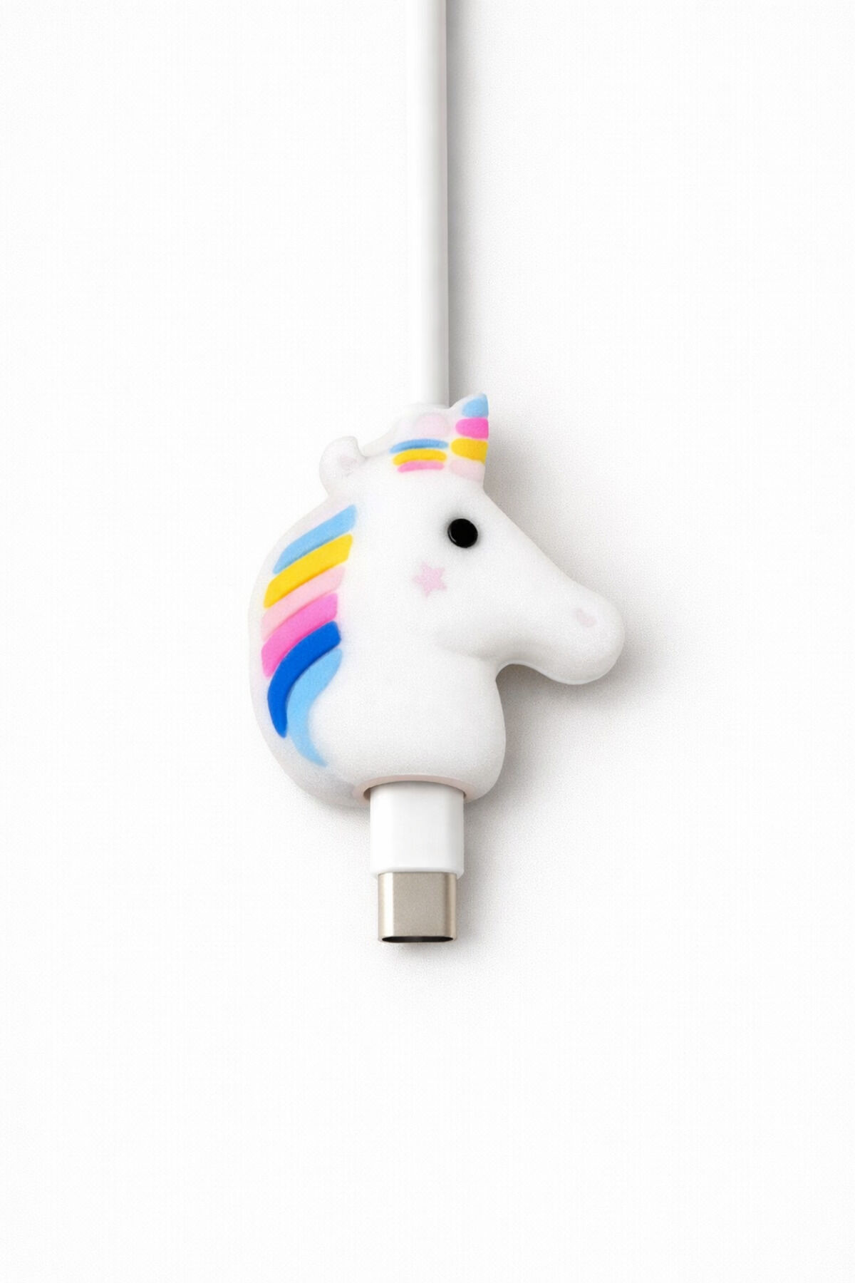 Sevimli Figürlü Slikon Kablo Ucu Koruyucular Şarj Typc Lightning Unicorn