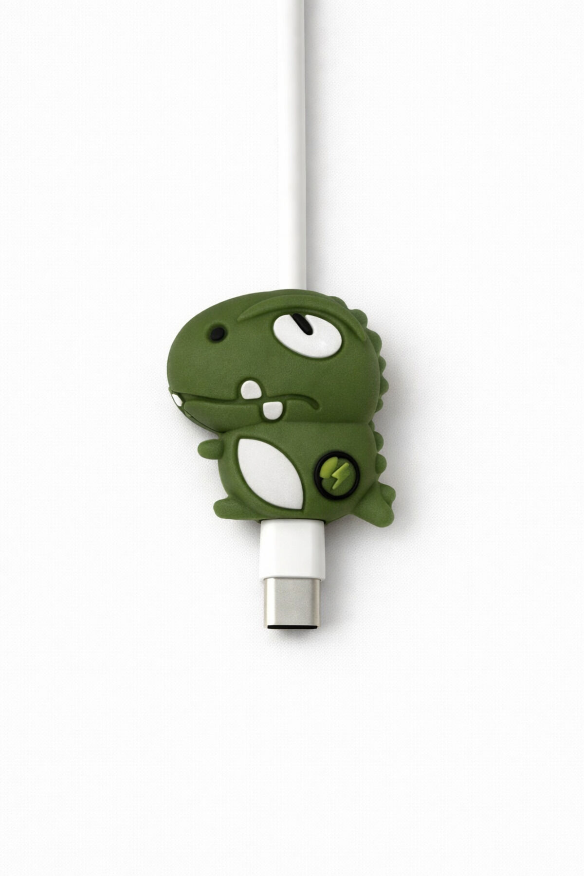 Sevimli Figürlü Slikon Kablo Ucu Koruyucular Şarj Typc Lightning Dinosaur