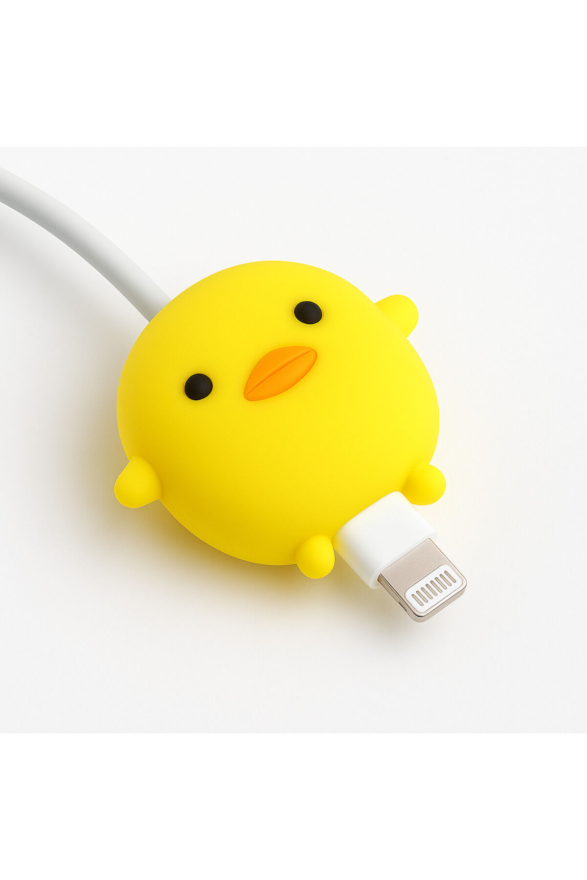 Sevimli Figürlü Slikon Kablo Ucu Koruyucular Şarj Typc Lightning Haki
