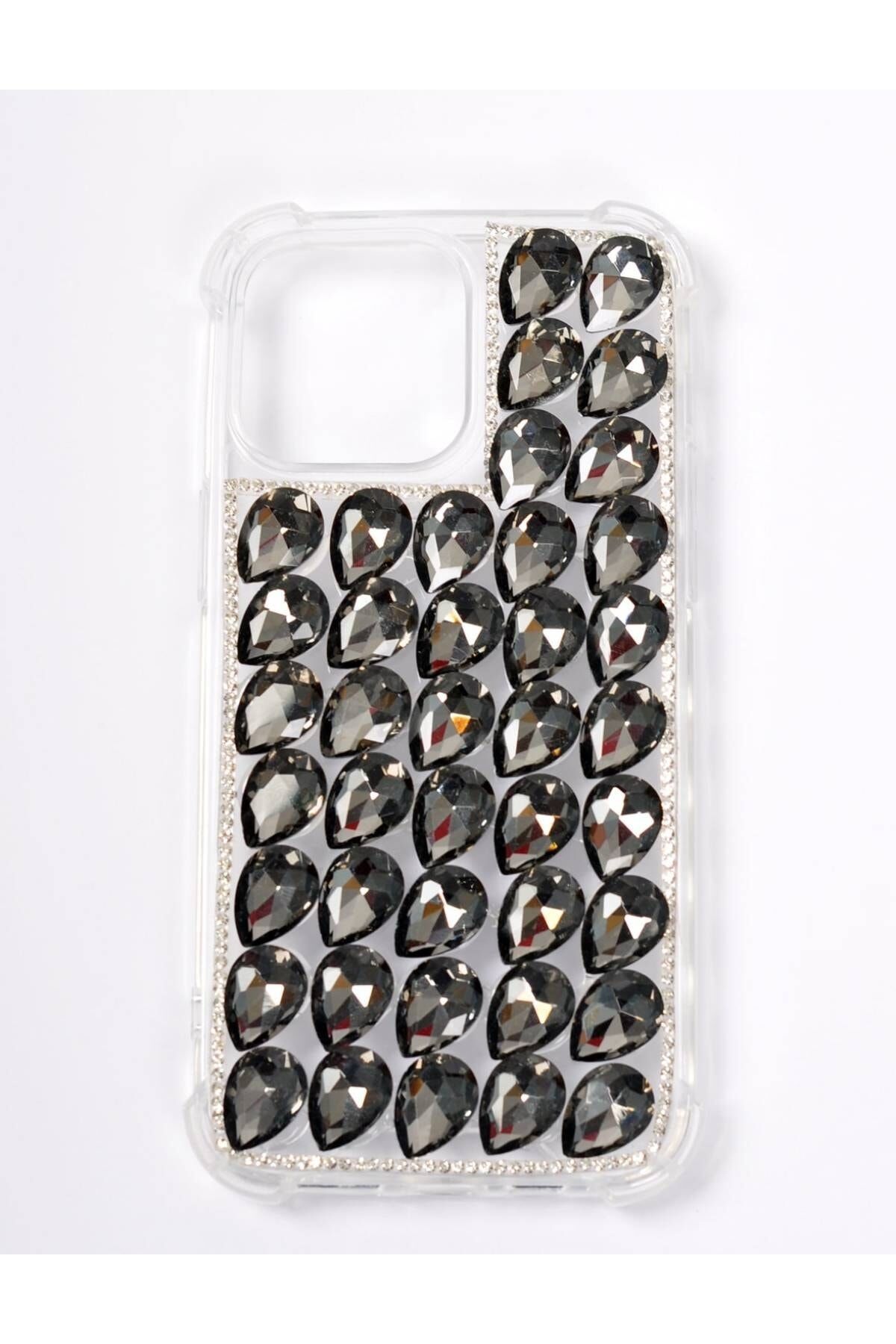 12 Promax Kristal Taşlı Iphone Kılıf (handmade) Iphone Gri