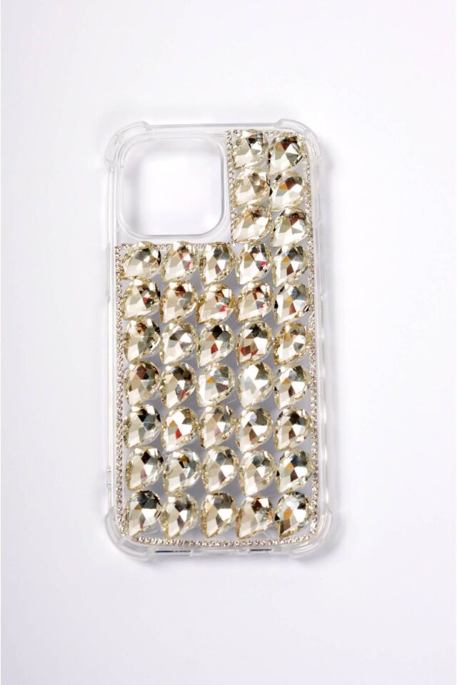 13 Promax Kristal Taşlı Iphone Kılıf (handmade) Iphone Beyaz