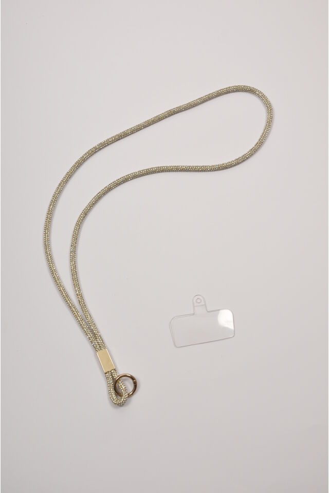 Telefon Askısı Boyun İpi Charm Çapraz Strap 130cm Beyaz