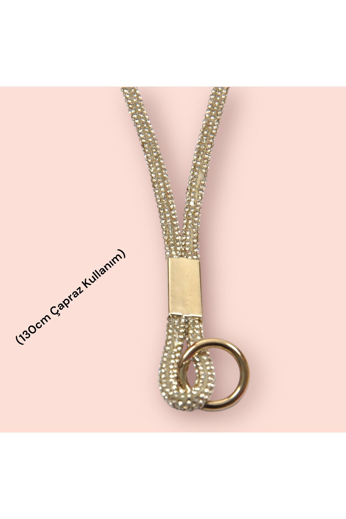 Telefon Askısı Boyun İpi Charm Çapraz Strap 130cm Beyaz