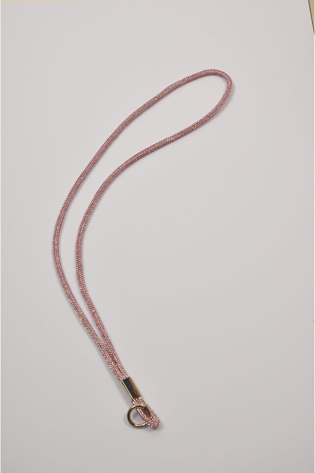 Telefon Askısı Boyun İpi Charm Çapraz Strap 130cm Pembe