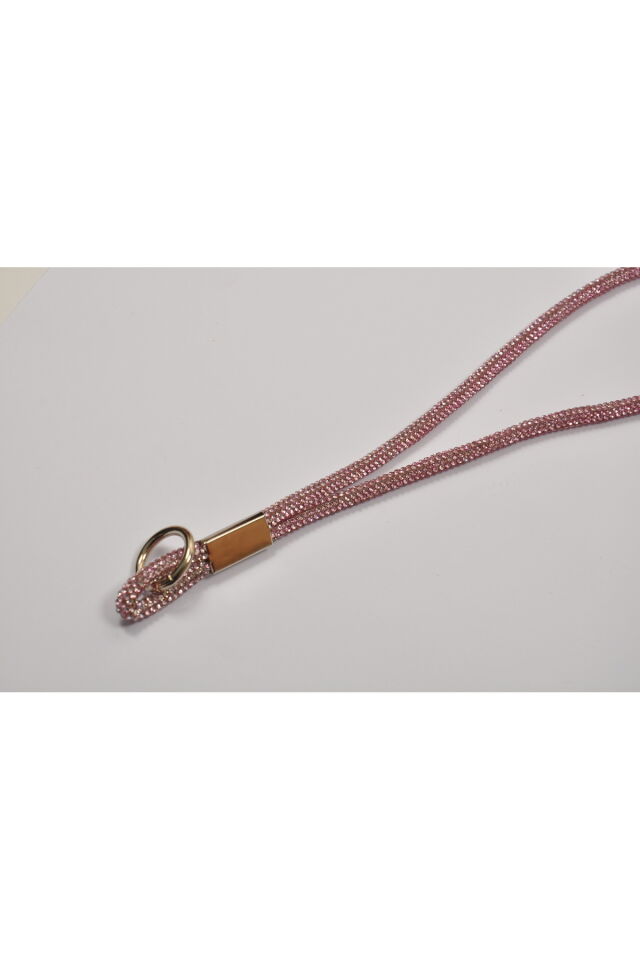 Telefon Askısı Boyun İpi Charm Çapraz Strap 130cm Pembe
