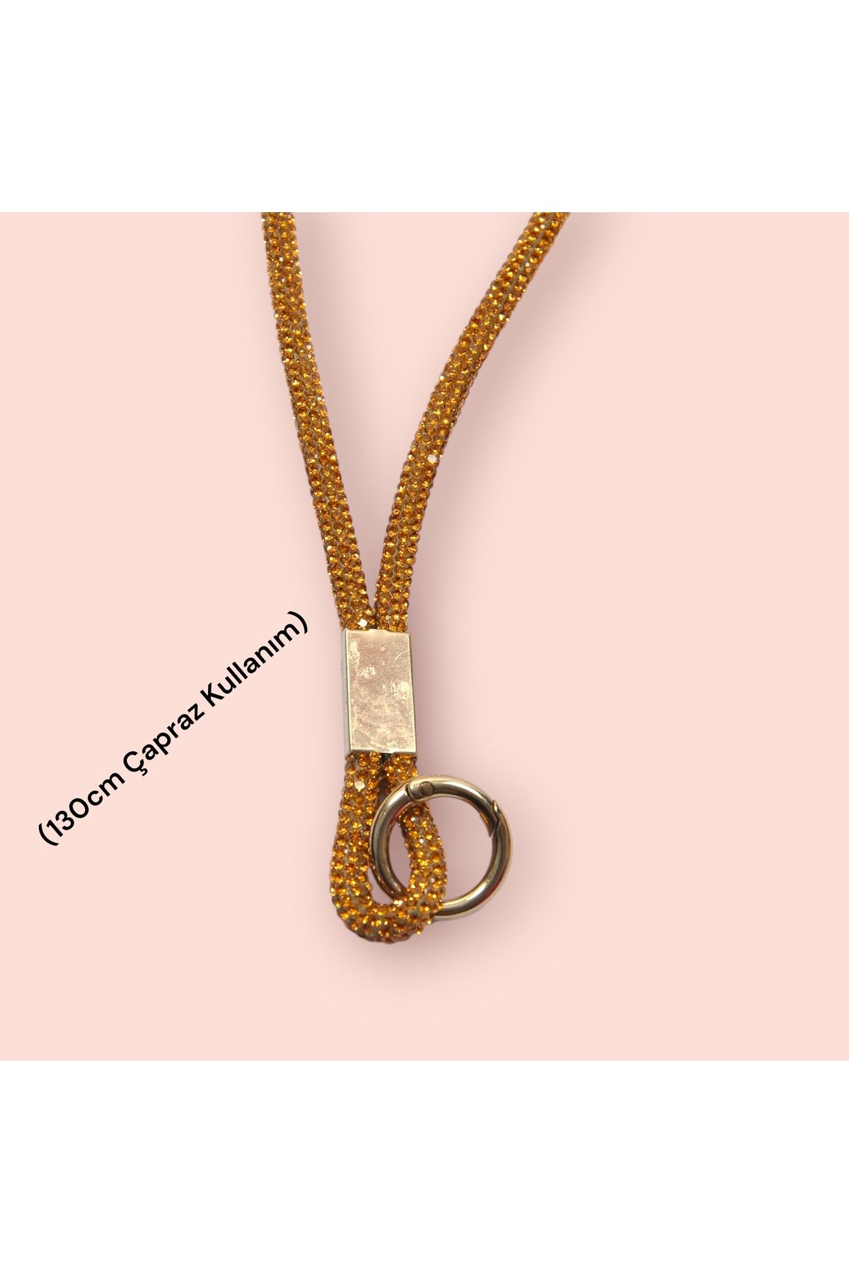 Telefon Askısı Boyun İpi Charm Çapraz Strap 130cm Gold