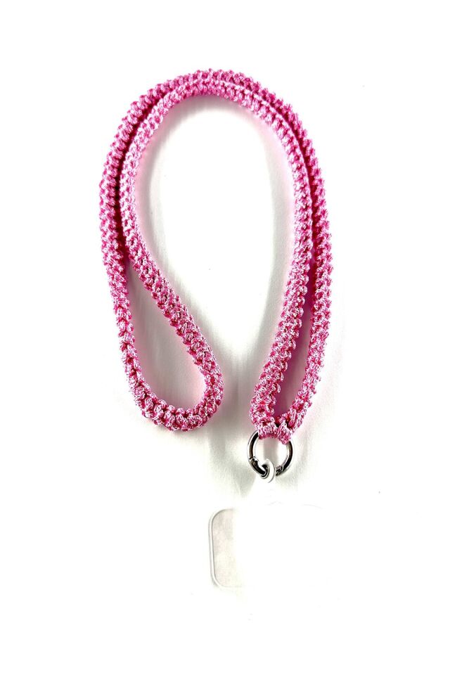 Casecolleciton Tüm Modellerle Uyumlu Örgü Askı Özel Üretim Siyah Pembe