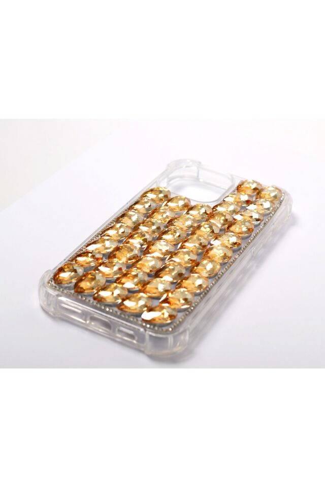 14 Promax Kristal Taşlı Kokoş Kılıf Gold